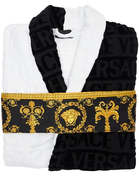 accappatoio versace colorato|Accappatoio Versace Allover Nero .